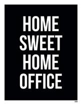 Kit 3 Placas Decorativa - Home Sweet Home Office