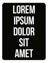 Kit 3 Placas Decorativa Lorem Ipsum Dolor Sit Amet 36X46