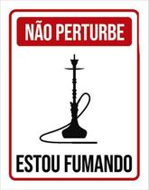 Kit 3 Placas Decorativa - Não Perturbe Estou Fumando