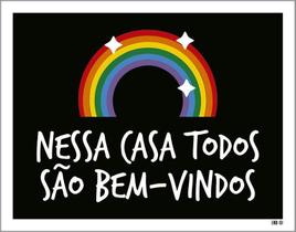 Kit 3 Placas Decorativa - Nessa Casa Todos São Bem Vindos