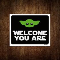 Kit 3 Placas Decorativa - Welcome You Are Bem Vindo