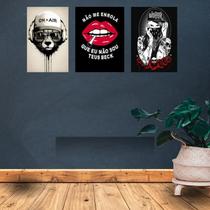 Kit 3 Placas Decorativas Aleatórias MDF 3mm 18x26 Kit 3 Placas Decorativas Aleatórias MDF 3mm 18x26