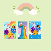 Kit 3 Placas Decorativas Bolo Fofo MDF 3mm 18x26 Kit 3 Placas Decorativas Bolo Fofo MDF 3mm 18x26