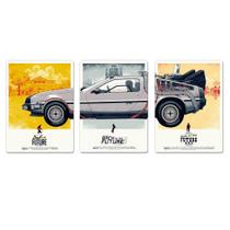 Kit 3 Placas Decorativas De Volta Para O Futuro- 20X30Cm