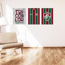 Kit 3 Placas Decorativas Fluminense MDF 3mm 18x26