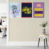 Kit 3 Placas Decorativas Frases 09 MDF 3mm 18x26 Kit 3 Placas Decorativas Frases 09 MDF 3mm 18x26