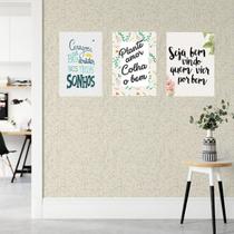 Kit 3 Placas Decorativas Frases 11 MDF 3mm 18x26 Kit 3 Placas Decorativas Frases 11 MDF 3mm 18x26