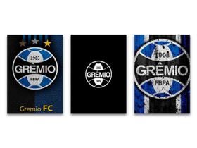 Kit 3 Placas Decorativas Gremio Football 30x20cm
