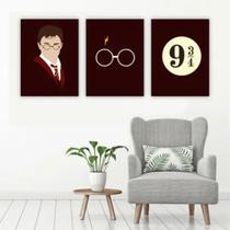 kit 3 Placas decorativas - Harry Potter kit 3 Placas decorativas - Harry Potter