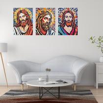 Kit 3 Placas Decorativas Jesus MDF 3mm 18x26