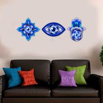 Kit 3 Placas Decorativas Mandalas Olho Grego