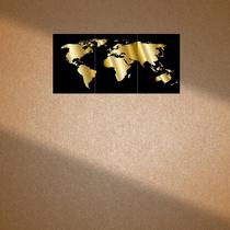 Kit 3 Placas Decorativas Mapa MDF 3mm 18x26 - Brothers Mineiros Decor