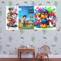 Kit 3 Placas Decorativas Patrulha Canina MDF 3mm 18x26 Kit 3 Placas Decorativas Patrulha Canina MDF 3mm 18x26