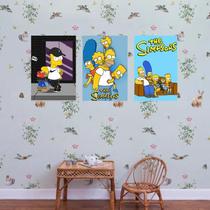 Kit 3 Placas Decorativas Simpsons 02 MDF 3mm 18x26