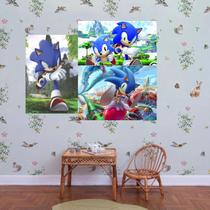 Kit 3 Placas Decorativas Sonic MDF 3mm 18x26 Kit 3 Placas Decorativas Sonic MDF 3mm 18x26