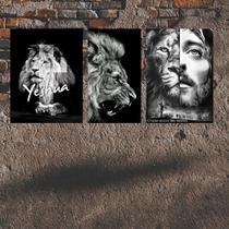 Kit 3 Placas Decorativas Yeshua MDF 3mm 18x26 - Brothers Mineiros Decor