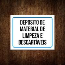 Kit 3 Placas Deposito Material Limpeza Descartáveis