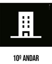 Kit 3 Placas Desenho 10 Andar