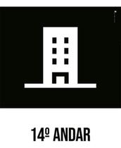 Kit 3 Placas Desenho 14 Andar