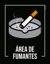 Kit 3 Placas Desenho - Área De Fumantes Kit 3 Placas Desenho - Área De Fumantes