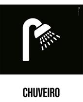 Kit 3 Placas Desenho - Chuveiro