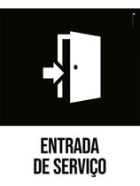 Kit 3 Placas Desenho - Entrade De Serviço