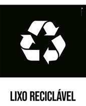 Kit 3 Placas Desenho - Lixo Reciclável
