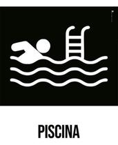 Kit 3 Placas Desenho - Piscina