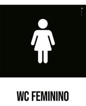 Kit 3 Placas Desenho - Wc Feminino