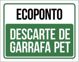 Kit 3 Placas Ecoponto Descarte De Garrafas Pet