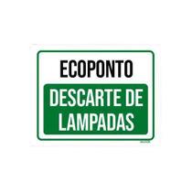 Kit 3 Placas Ecoponto Descarte De Lampadas - Sinalizo.Com