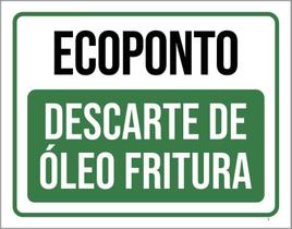 Kit 3 Placas Ecoponto Descarte De Óleo Fritura