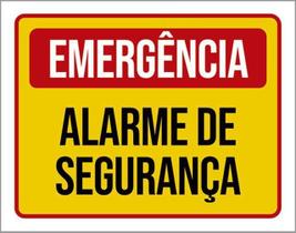 Kit 3 Placas Emergência Alarme De Segurança 36X46