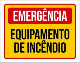 Kit 3 Placas Emergência Equipamento Incêndio