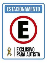 Kit 3 Placas Estacionamento Vaga Exclusiva Para Autista