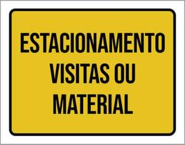 Kit 3 Placas Estacionamento Visitas Material 36X46 Kit 3 Placas Estacionamento Visitas Material 36X46