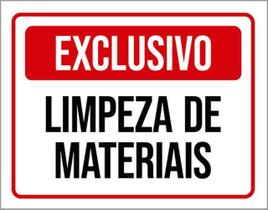 Kit 3 Placas Exclusivo Limpeza De Materiais Kit 3 Placas Exclusivo Limpeza De Materiais