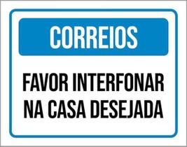 Kit 3 Placas Favor Interfonar Casa Desejada 36X46