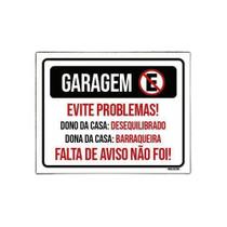 Kit 3 Placas Garagem Evite Problemas Falta De Aviso Kit 3 Placas Garagem Evite Problemas Falta De Aviso