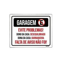 Kit 3 Placas Garagem Evite Problemas Falta De Aviso Kit 3 Placas Garagem Evite Problemas Falta De Aviso