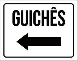 Kit 3 Placas Guichês Seta Esquerda