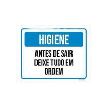 Kit 3 Placas Higiene Antes De Sair Deixe Tudo Em Ordem Kit 3 Placas Higiene Antes De Sair Deixe Tudo Em Ordem