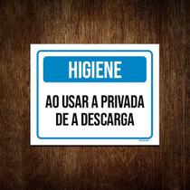 Kit 3 Placas Higiene Ao Usar Privada De Descarga