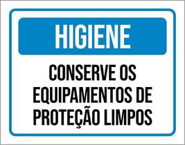 Kit 3 Placas Higiene Conserve Equipamentos Proteção Limpos