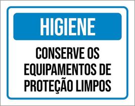 Kit 3 Placas Higiene Conserve Equipamentos Proteção Limpos Kit 3 Placas Higiene Conserve Equipamentos Proteção Limpos