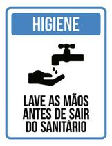 Kit 3 Placas Higiene Lave Mãos Antes Sair Do Sanitário 36X46