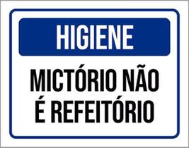 Kit 3 Placas Higiene Mictório Não É Refeitório ul