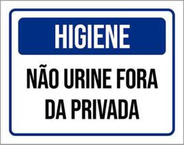 Kit 3 Placas Higiene Não Urine Fora Da Privada ul 36X46