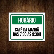 Kit 3 Placas - Horário Café Manhá Hotel