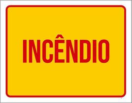 Kit 3 Placas Indicativa Ambiente Incêndio